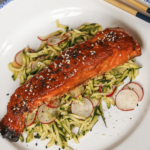 Miso Salmon With Zucchini Noodles